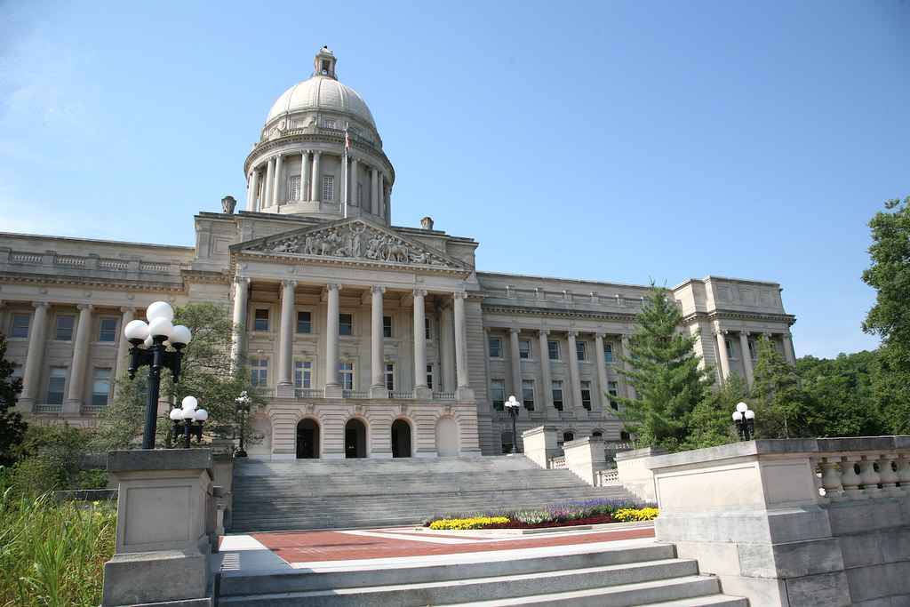 The Kentucky capitol building, where the fate of the bluegrass state's education system will be decided following the results of the November elections. 