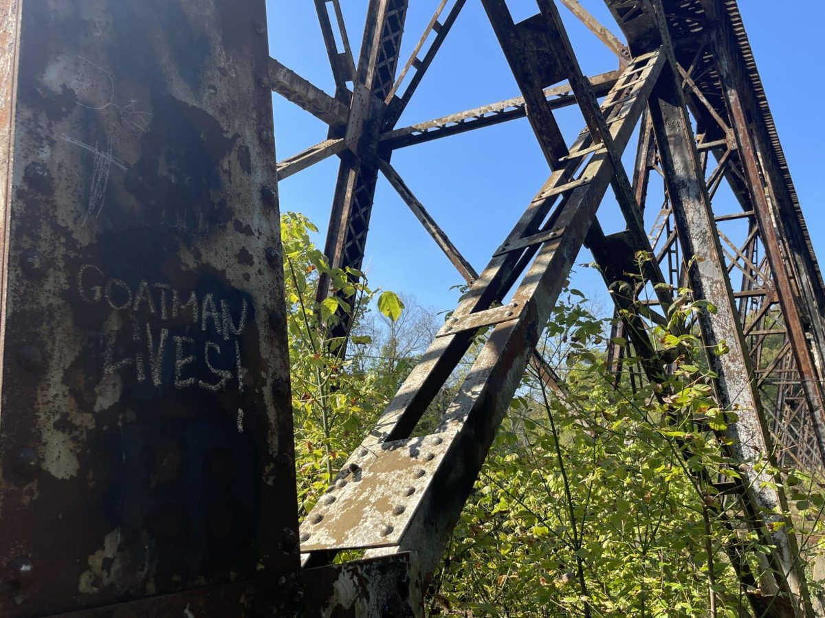 The Pope Lick bridge. The bridge is the spot where the iconic Goatman originated from.